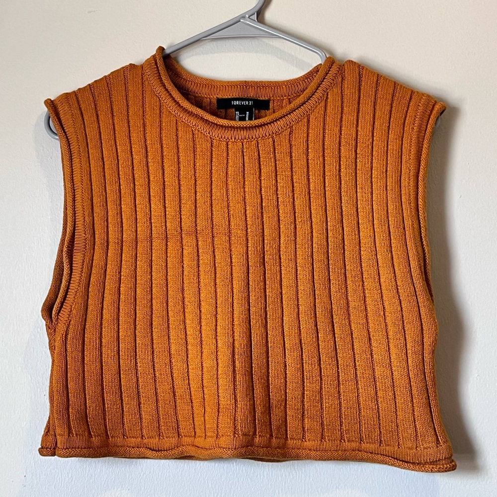 Orange crop top